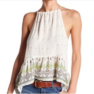 SOLD Gypsy 05 Printed Ruffle Handkerchief Hem Cami
